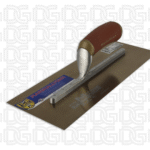 Marshalltown Permashape Finishing Trowel - 100% Made in USA Golden Stainless Blade - 356 x 127 mm (14 x 5 ) - Dura-Soft Handle