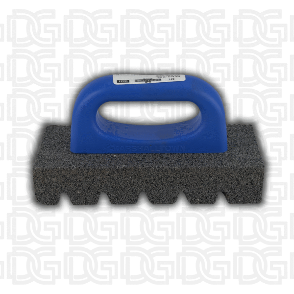 Marshalltown Rub Brick with Handle - 100% Made in USA 20 Grit Silicon Carbide Stone Fluted - 203 x 89 x 38 mm