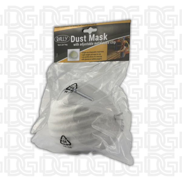 Safety PPE - Dust Mask with Metal Nose Clip (Bag of 5pcs)