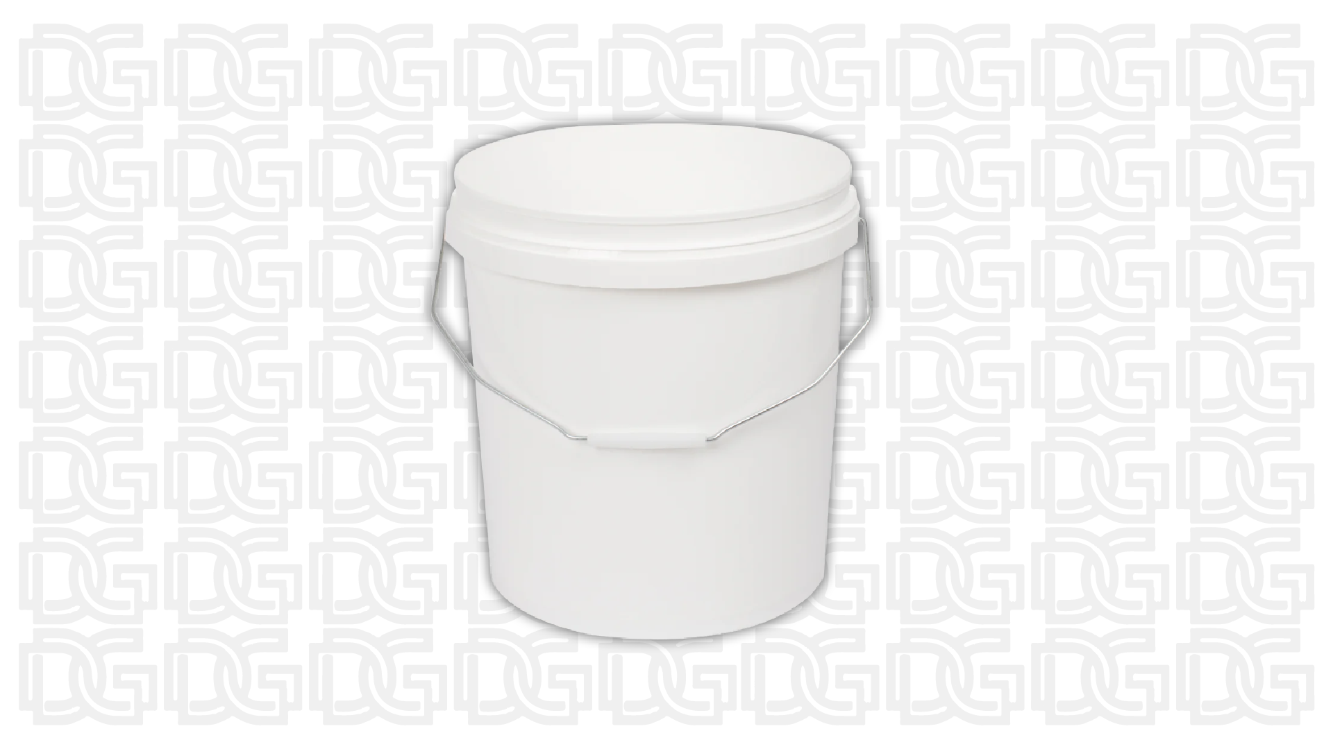7719872124jjjjsh PHOENIX 10LT WHITE PLASTIC BUCKET/LID - Image 1