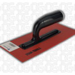 Red Base Plastic Texture Trowel - 280 x 130 x 3 mm Full Grip Plastic Handle