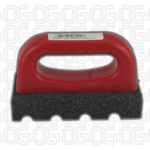 Rub Brick - Fluted 20-Grit Silicon Carbide Surface Red Plastic Handle - 154 x 77 x 25 mm - QLT from Marshalltown