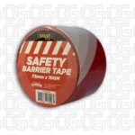 Barrier Tape - Safety - 75mm x 100M x 50UM, Red/White