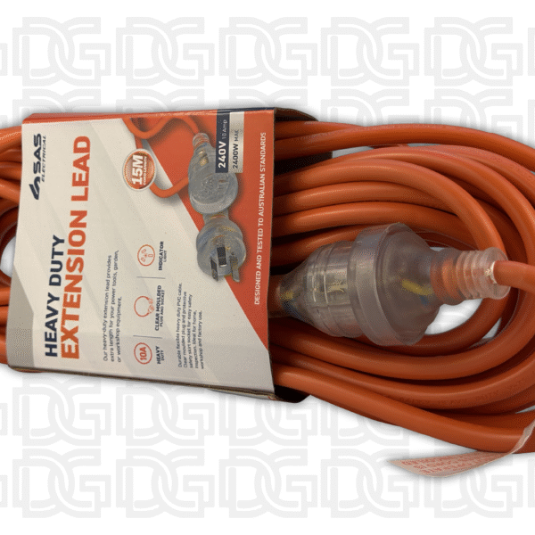 Extension Lead Heavy Duty 10 Amp Orange 15m