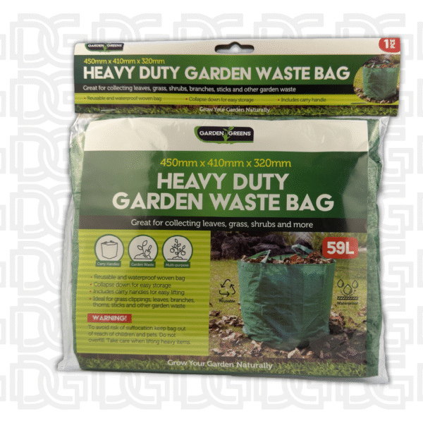 Garden Bag Heavy Duty 41cm x 45cm x 32cm 59L Green