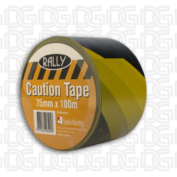 Barrier Tape - Caution - 75mm x 100M x 50UM, Yellow/Black