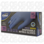 Gloves Powder Free Disposable - Nitrile - Blue - XLarge 100pk (Length 245mm x Palm Width 110mm x Thickness 0.10mm)