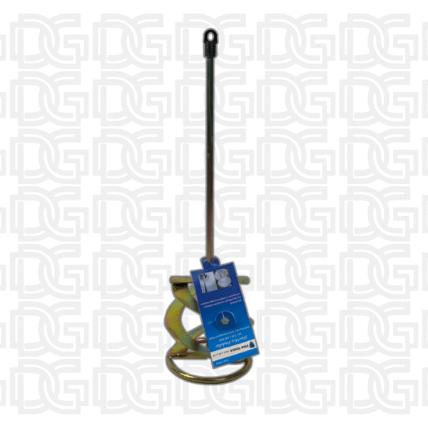 Spiral Mixing Paddle - 10 x 520 x 135mm exagonal Drive Shaft - Zinc Plated - Ring Bottom