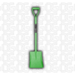 Shovel - All Metal 1050mm, Green