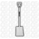 Shovel - All Metal 1000mm, Grey
